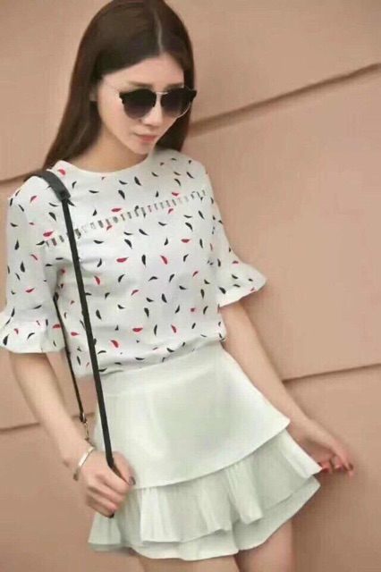 CHÂN VÁY XẾP LY XOÈ QUẢNG CHÂU MS14829 (có lót quần)