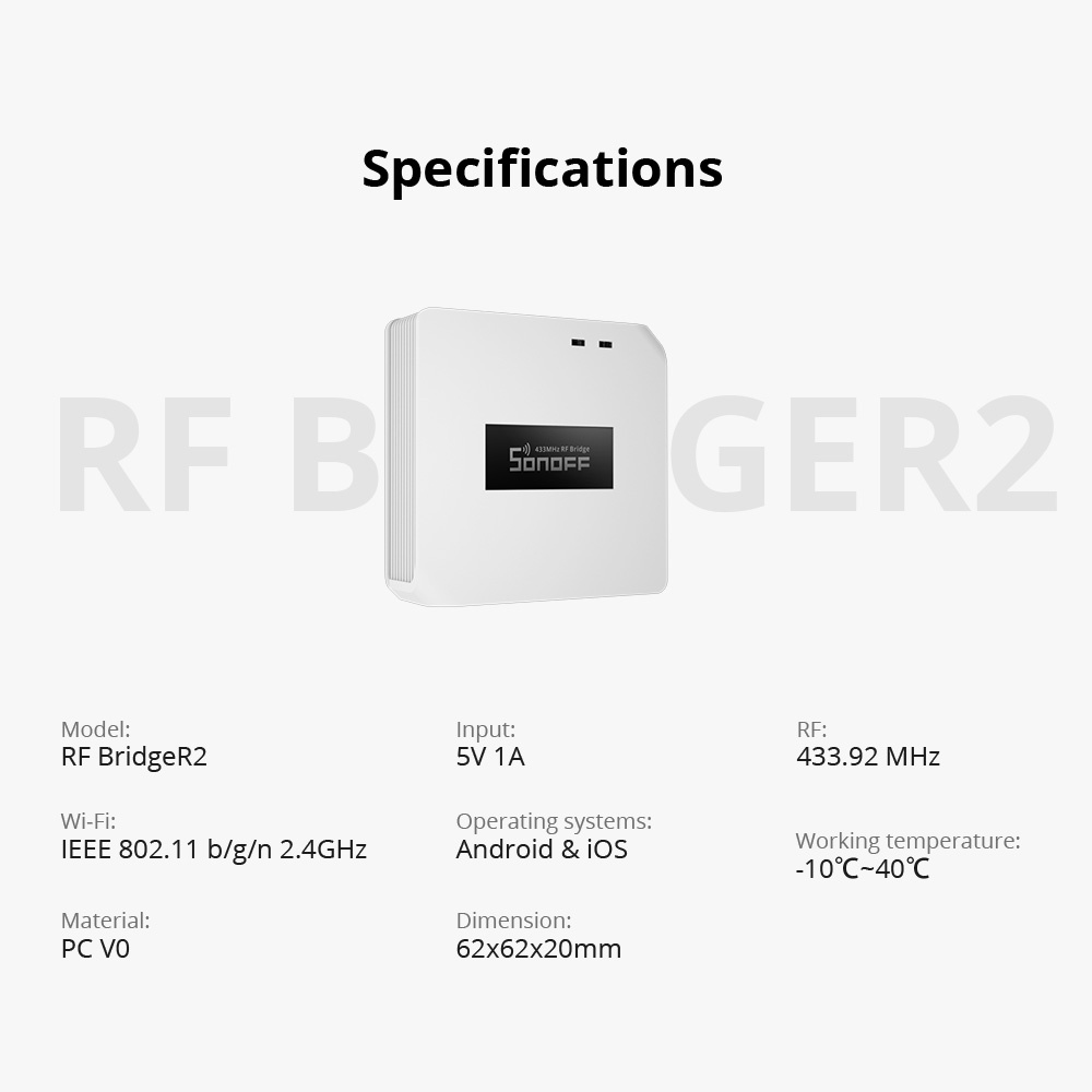 Thiết Bị Điều Khiển Từ Xa Sonoff Rf 433mhz Thiết Kế Thông Minh