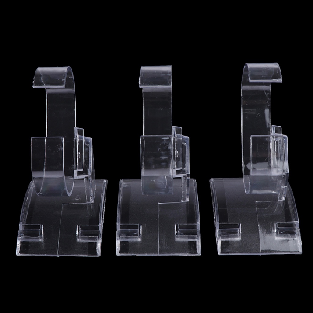 [ZVPT] 3Pcs Clear acrylic watch display holder stand rack showcase tool transparent DSF