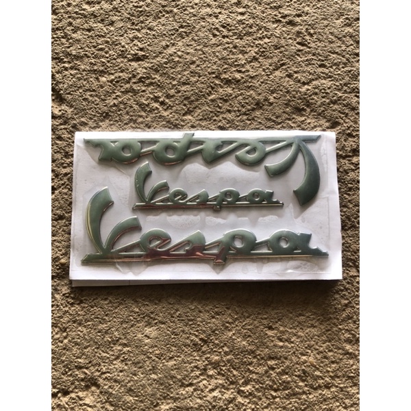 tem nổi Vespa dán trang trí xe điện Vespa