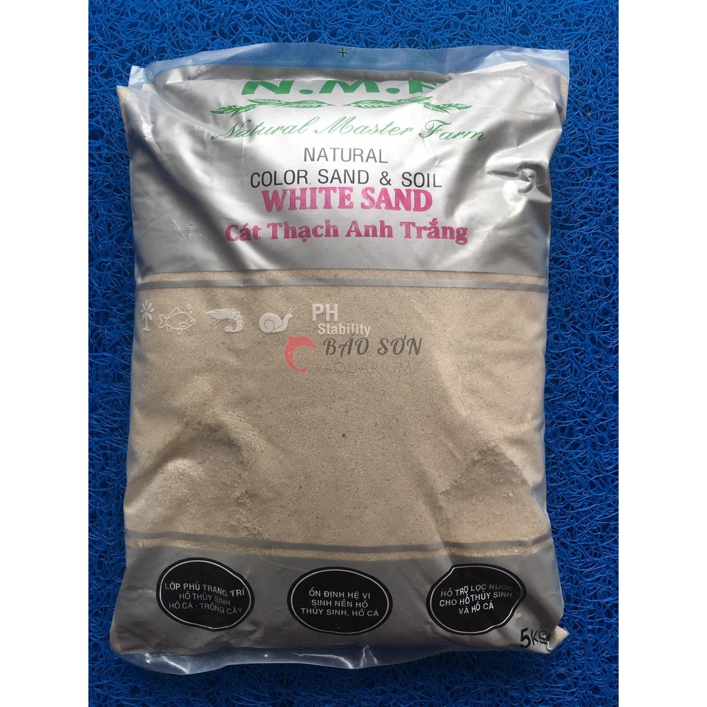 Cát trắng thạch anh siêu mịn, siêu sạch (1kg) - trải nền bể thủy sinh, biotop và cá cảnh