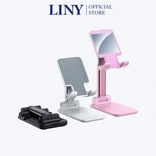 Giá đỡ điện thoại iPad để bàn gấp gọn tiện lợi chống tê mỏi tay hàng cao cấp tại LINY