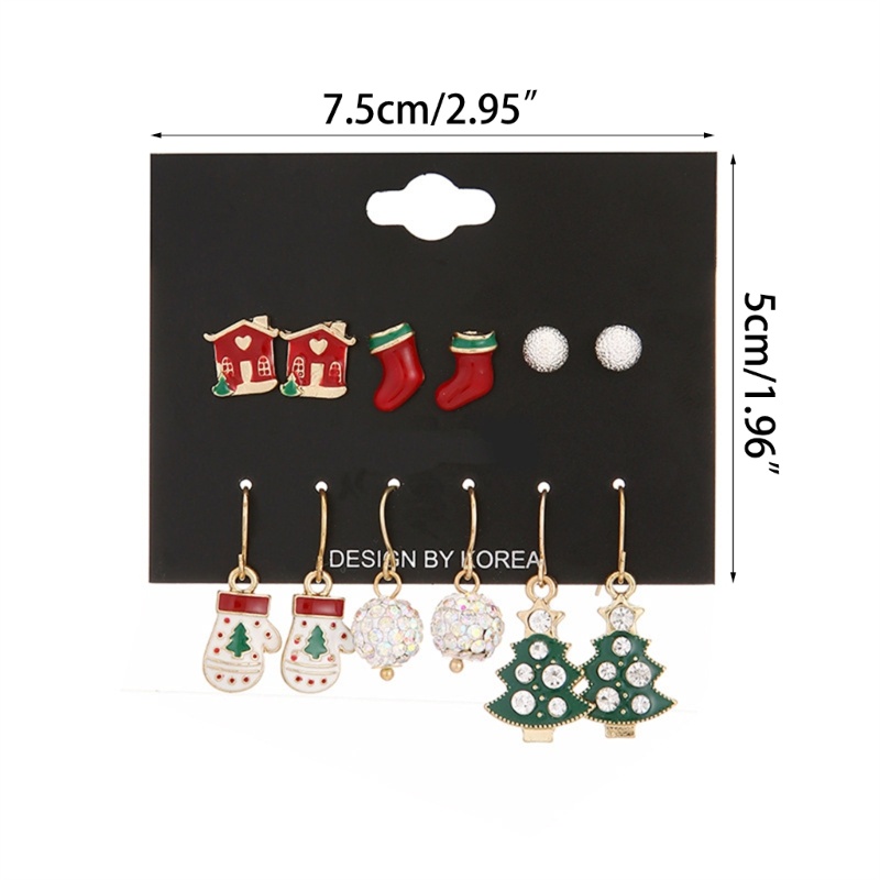 6 Đôi Bông Tai Hình Cây Thông Giáng Sinh Dễ Thương