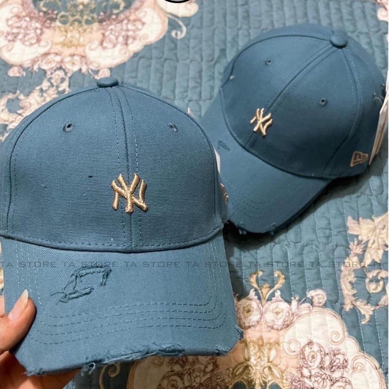 Mũ Lưỡi Trai Nón Kết Thêu Chữ NY Rách Tua Rua Chất Kaki Form Unisex Nam Nữ Phong Cách Cá Tính Hàng Loại Xịn