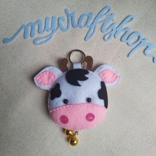 Móc khóa Handmade hình Bò Sữa