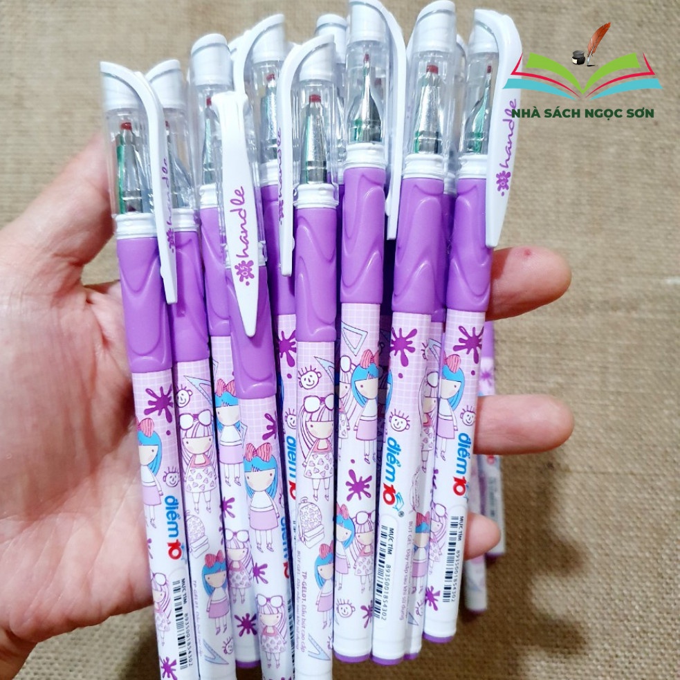Bút Tím Thiên Long Không Lem, Mực Đều - Bút Gel Tím TP-GEL01 DCHT