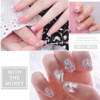 Đá khối chân bằng trang trí nail nhiều màu nhiều kiểu 1 gói 60v