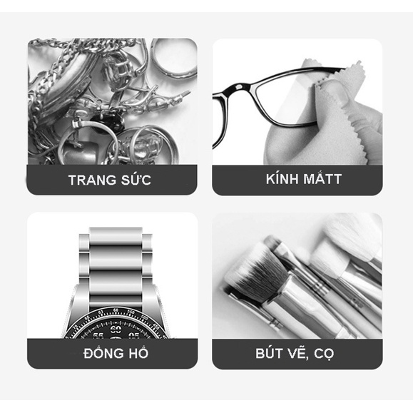 Hộp rửa kính mắt và đồng hồ, trang sức cao cấp công nghệ sóng siêu âm- máy rửa kính, đồng hồ, trang sức