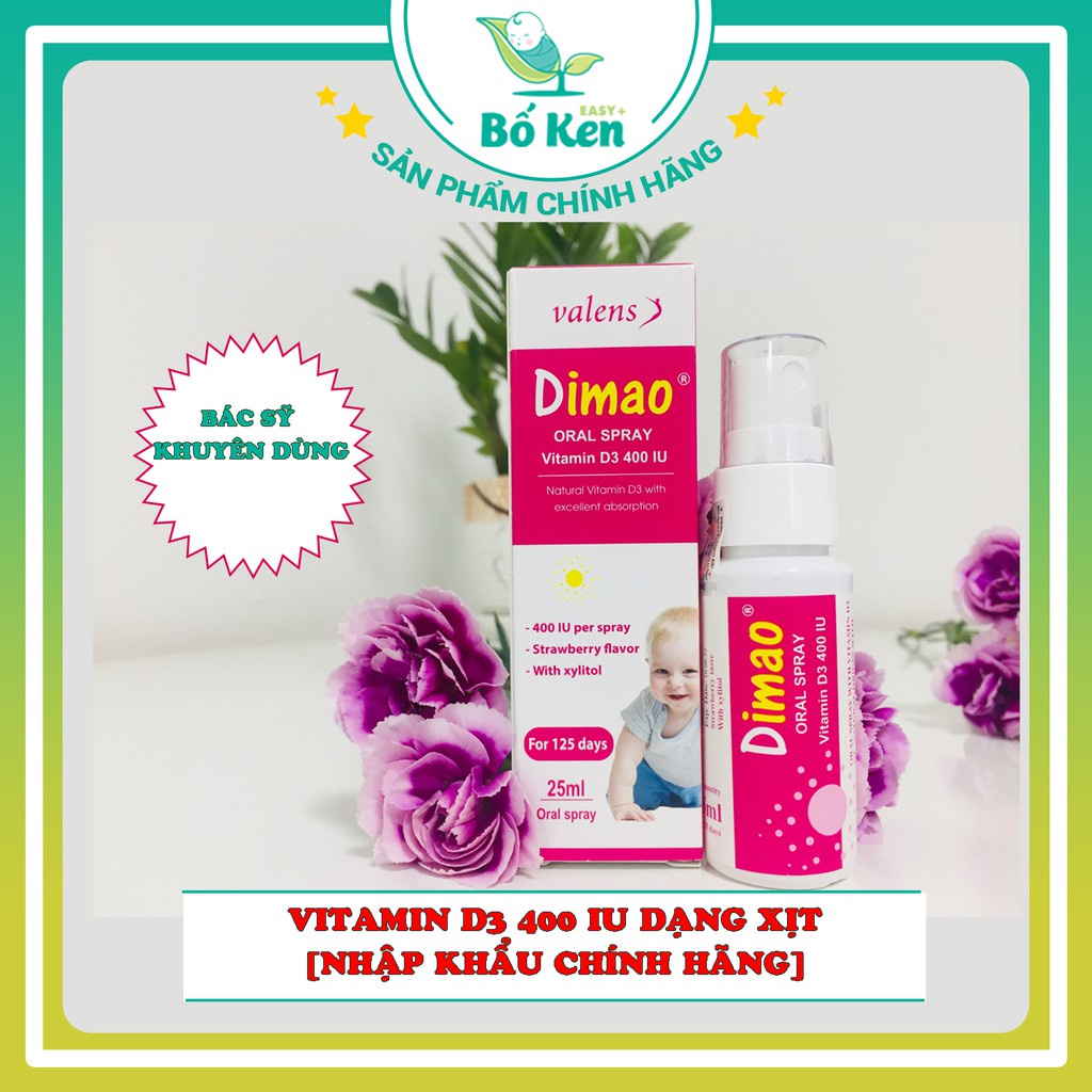 ☇✑Shop Bố Ken DIMAO VITAMIN D3 400 IU Dạng Xịt [Nhập Khẩu Châu Âu Chính Hãng - Cam Kết Date Xa]