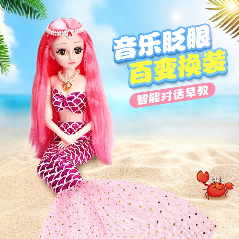 Búp Bê Barbie 60cm Hình Nàng Tiên Cá Xinh Xắn Chất Lượng Cao