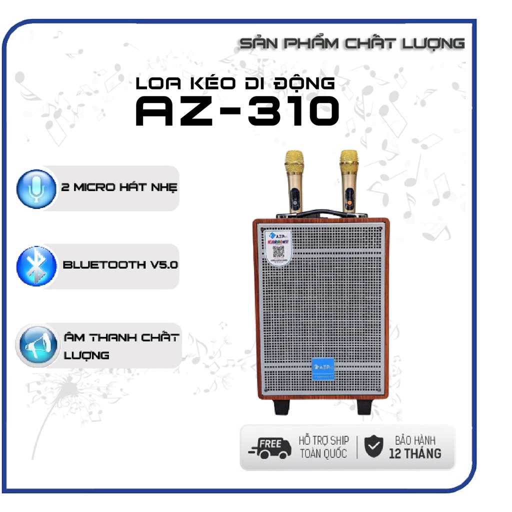 Loa Kéo Di Động AZ-310, AZ-308, AZ-306 chính hãng, loa 3 đường tiếng hay