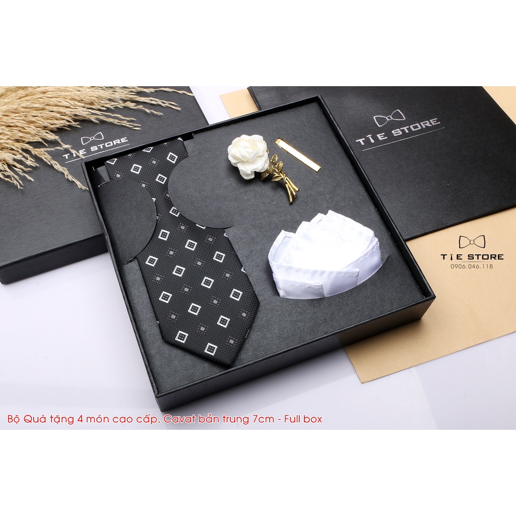 [ QUÀ TẶNG SẾP ] Cavat Bộ Cao Cấp Hàn Quốc 4 món Phụ Kiện - Full box kèm túi xách sang trọng