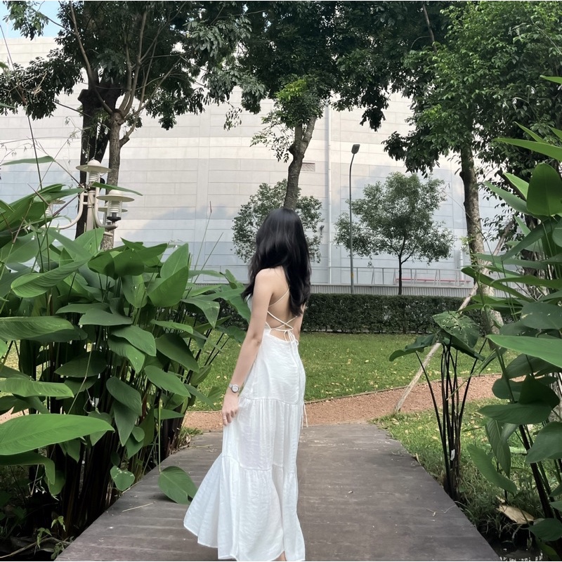 Đầm maxy đi biển hở lưng dáng dài Daisy Dress - Miahou Closet