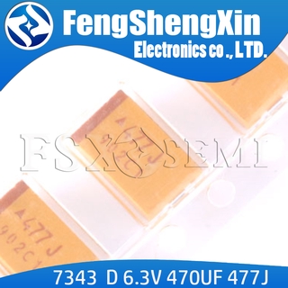 Bộ 10 tụ điện Tantalum D 7343 6.3v 470uf 477j Tacoma477K006Rnj Smt cao cấp