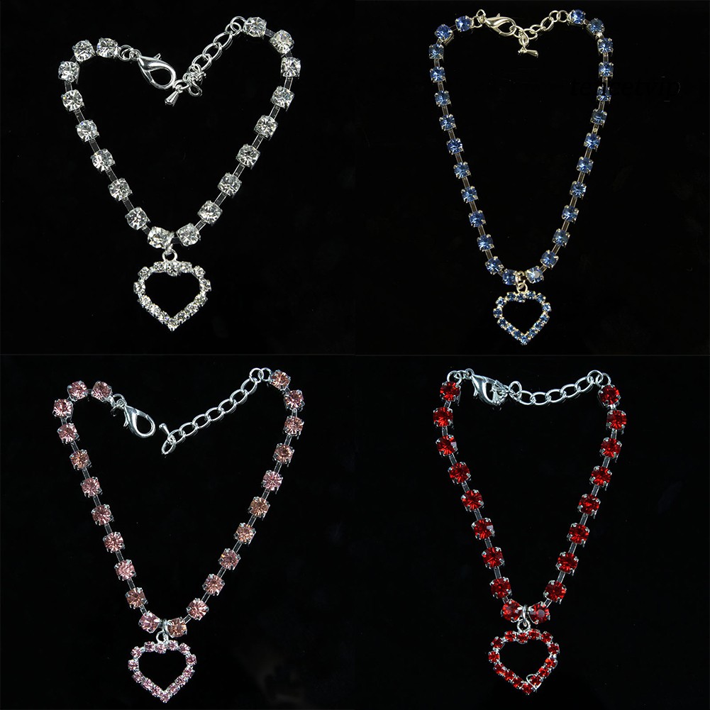 vòng cổ Mặt Hình Khúc Xương Đính Đá Dễ Thương Cho Thú Cưng