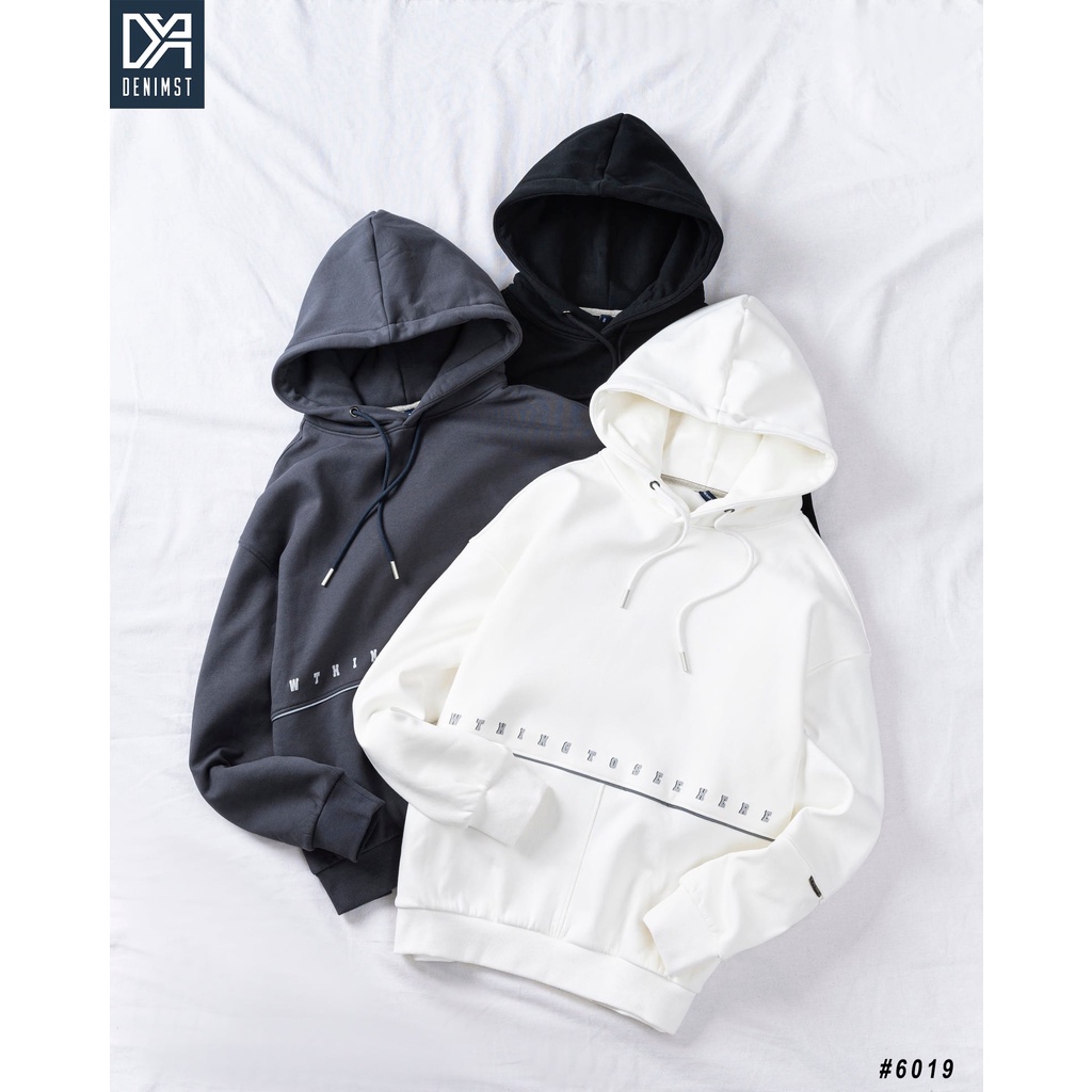 Áo Hoodie Nam WTHING DENIMST 6019 Chất Liệu Nỉ Nhung, Dáng Suông