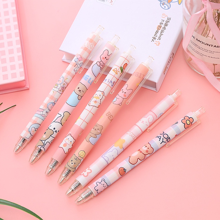 Bút Mực Gel Ngòi 0.5mm Hình Gấu Dễ Thương