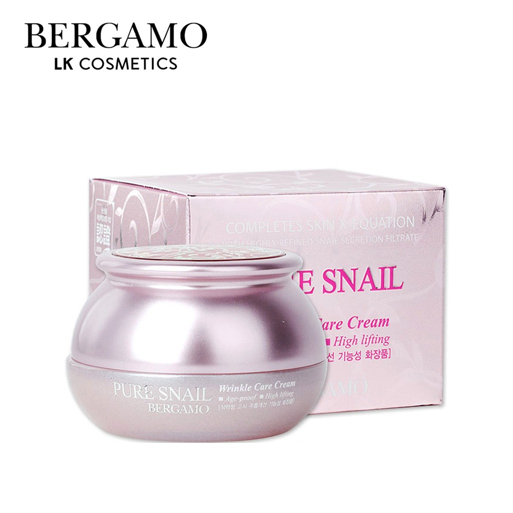 KEM DƯỠNG DA TINH CHẤT ỐC SÊN CHỐNG LÃO HÓA PURE SNAIL WRINKLE CARE CREAM BERGAMO 50 GRAM