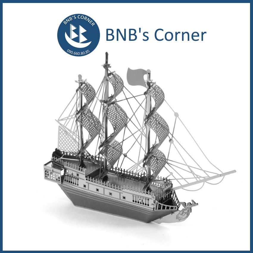 DIY Mô hình kim loại tàu Black Pearl tự lắp ráp