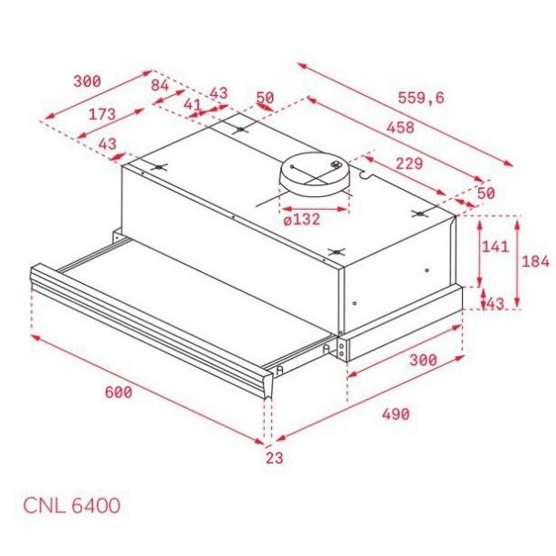 MÁY HÚT MÙI ÂM TỦ 60CM TEKA CNL 6400 BK BLACK,MÁY HÚT MÙI,MÁY HÚT KHÓI,MÁY HÚT KHÓI KHỬ MÙI,MAY HUT MUI,MÁY HÚT KHÓI