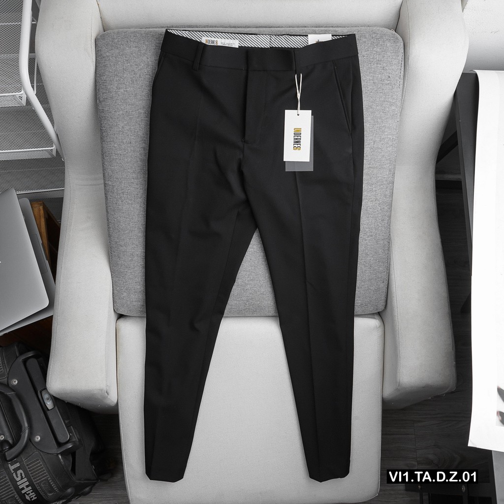 Quần tây Đen UnderNess SLIMFIT co giãn nhẹ [𝐅𝐑𝐄𝐄 𝐒𝐇𝐈𝐏] ❤️ dáng cực chuẩn , quần vải co giãn chuẩn men ! QVUN11❤️