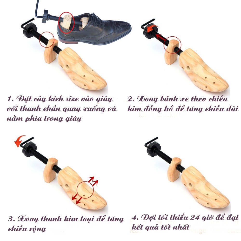 Cây nong giày, kích size 2 chiều - Shoe stretcher