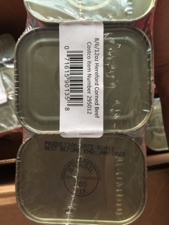 Thịt bò hộp Corner Beef Saporito Mỹ ( date 2028)