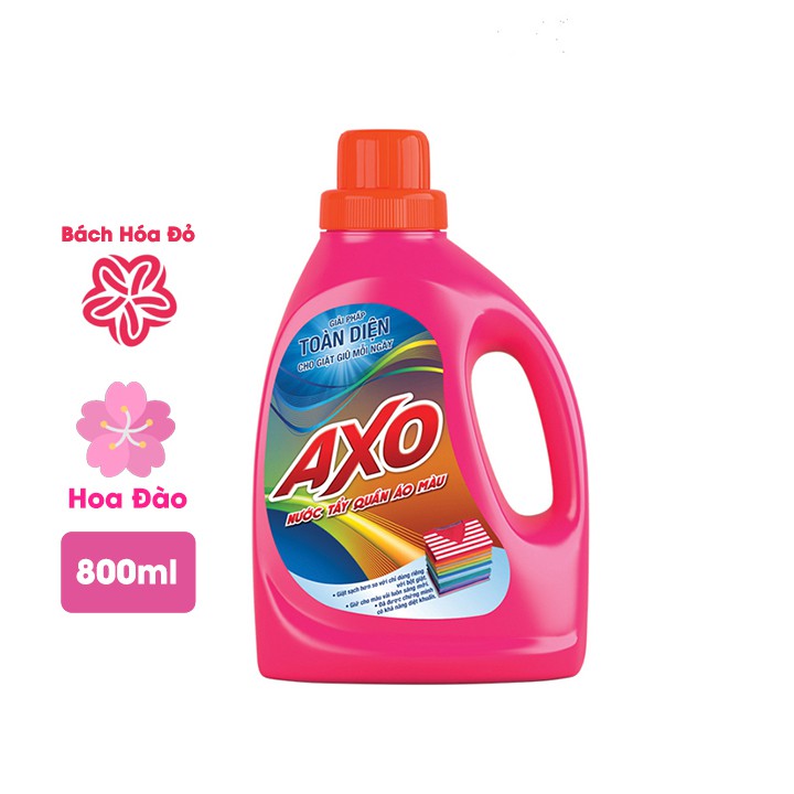 Nước giặt tẩy quần áo màu AXO chai 400ml - Hương Tươi Mát