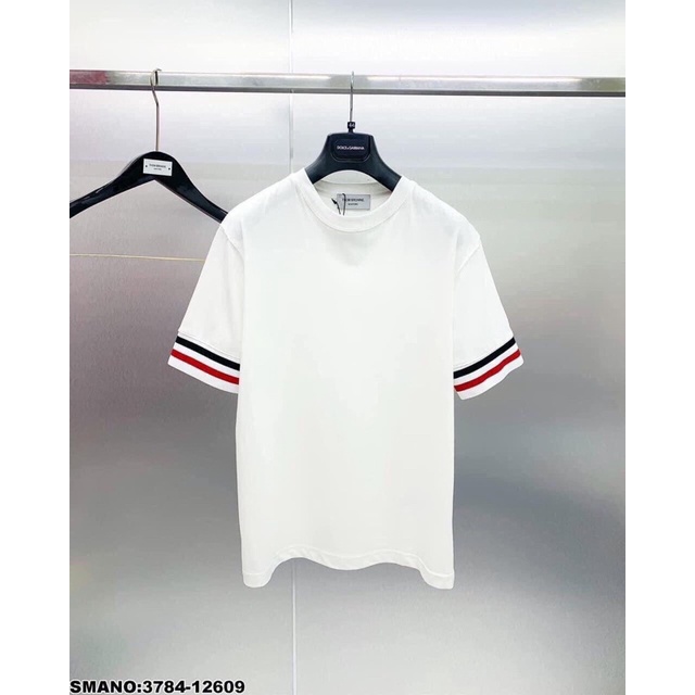 Áo phông Thom sọc ống tay unisex tay lỡ girl cháy phố Video Cận Chất