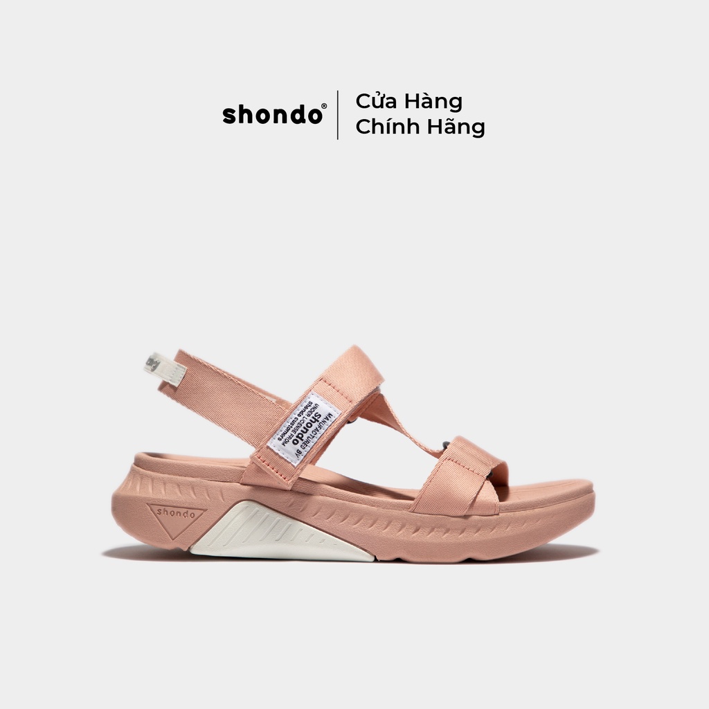 [Mã FASHIONMALLT4 giảm tới 30K đơn 150K] Giày Sandal Unisex Shondo F7 Racing Đế Hồng Phối Trắng Quai Hồng Shondo F7R7272