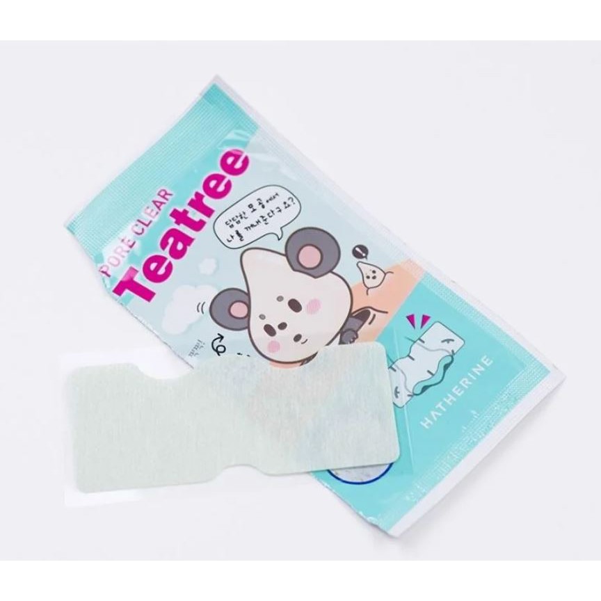 1 Miếng] Miếng Dán Lột Mụn Đầu Đen Chiết Xuất Tràm Trà Hatherine Pore Clear Calming | BigBuy360 - bigbuy360.vn