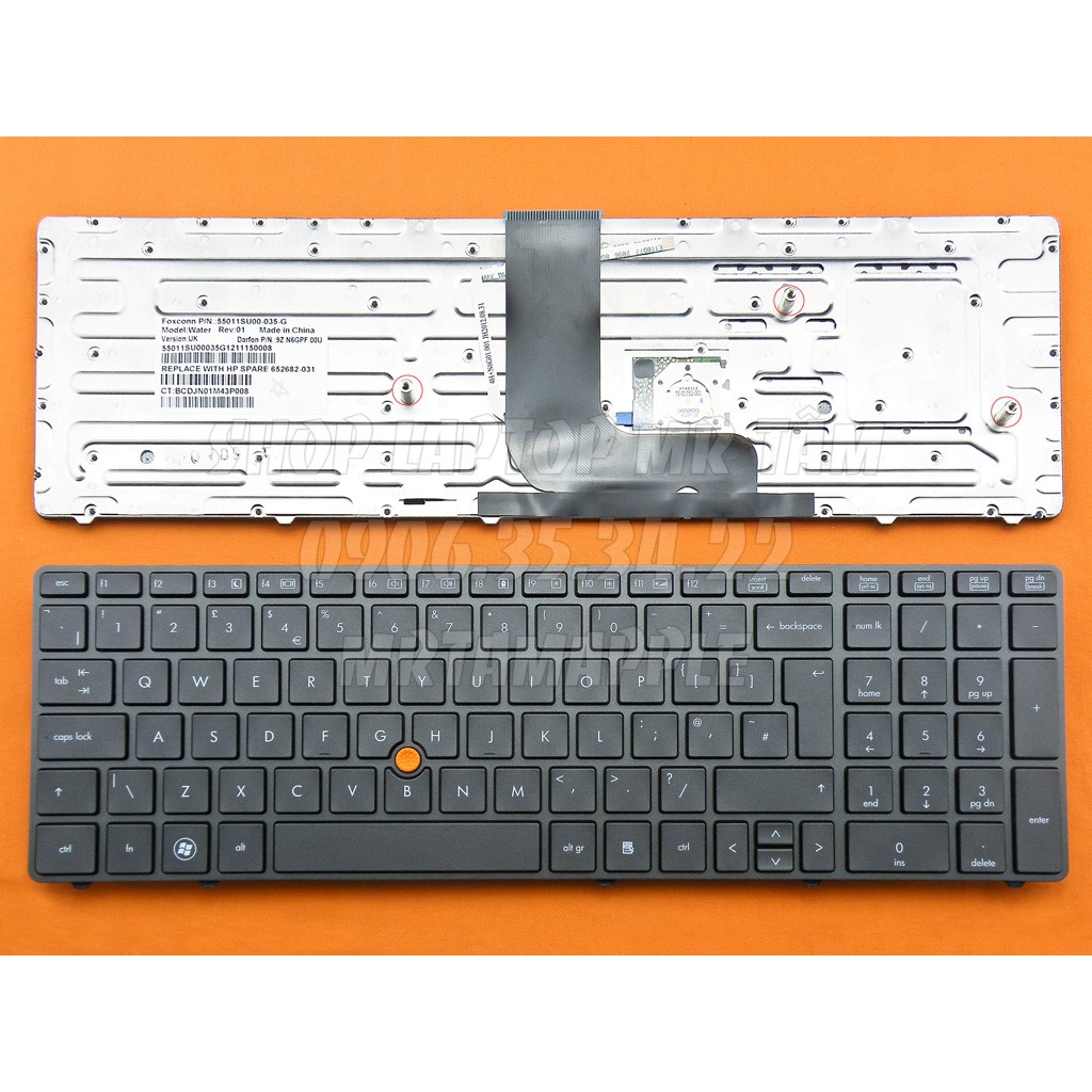 (KEYBOARD) BÀN PHÍM LAPTOP HP 8560W dùng cho EliteBook 8560w 8570w