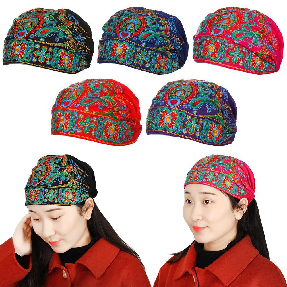 Mũ Trùm Đầu Họa Tiết Hoa Phong Cách Mexico Cho Nữ