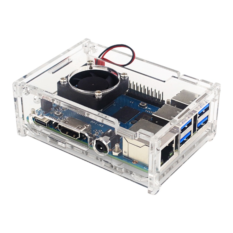 Vỏ Bảo Vệ Hộp Sạc Tai Nghe Banana Pi M5 M4 Bằng Acrylic Trong Suốt