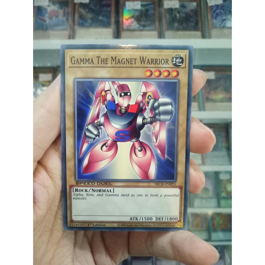 Thẻ Bài Lẻ YugiOh! Mã SBCB-EN025 - Gamma The Magnet Warrior - Common - 1st Edition