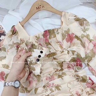 [ THANH LÝ ] Đầm Body Hoa Thân Nhún