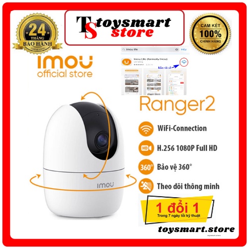 Camera wifi Imou IP Không Dây Thông Minh Trong Nhà 360 Ranger 2 IPC-A22EP 2.0Megapixel