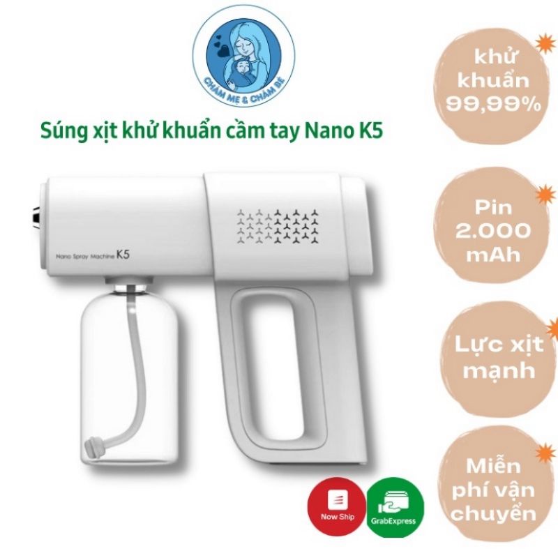 Máy khử khuẩn cầm tay Nano K5 (Hàng chuẩn y tế dùng trong Bệnh viện, nha khoa)