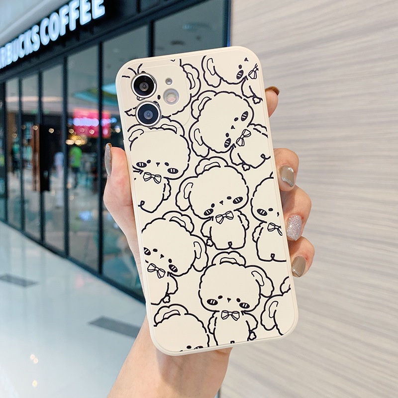 Ốp lưng iphone cạnh vuông Thỏ xinh ốp dẻo iphone 6splus/7/7plus/8/8plus/x/xr/xs/11/12/pro/max/plus/13promax e219