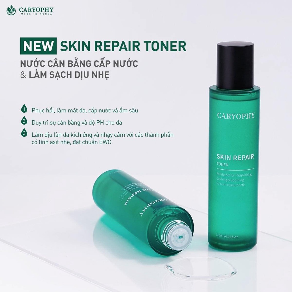 TRỌN BỘ CARYOPHY KEM DƯỠNG , TINH CHẤT , TONER NƯỚC CÂN BẰNG DA