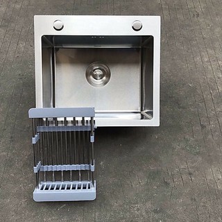 Chậu rửa bát 1 hố đúc nhỏ tặng kèm rổ thoát nước