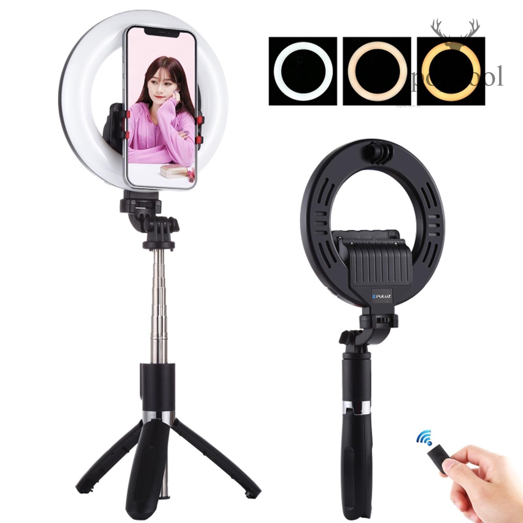 Puluz Gậy Ba Chân Có Đèn Led Hỗ Trợ Chụp Ảnh Selfie | BigBuy360 - bigbuy360.vn