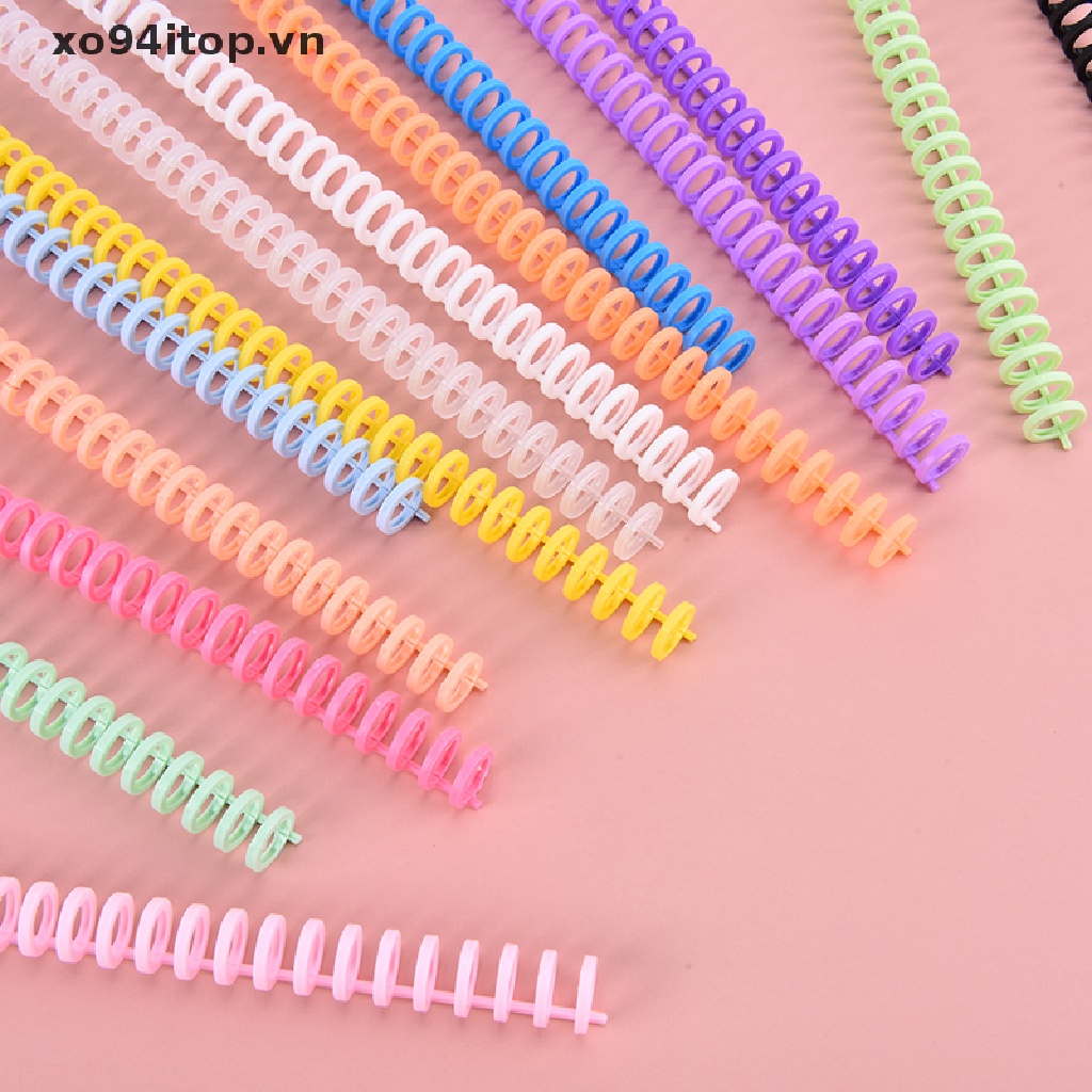 Xoitop Set 10 Vòng Kẹp Giấy Xoắn 30 Lỗ Cố Định Album Ảnh