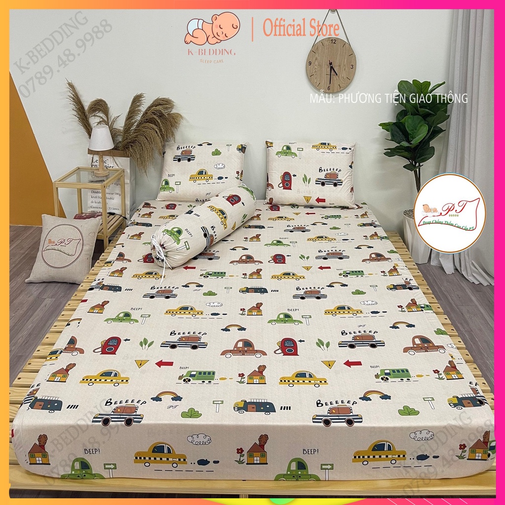 Ga chống thấm cotton cao cấp chính hãng PT, drap chống thấm nước tuyệt đối mềm mịn thoáng mát không nóng bí lưng đủ size