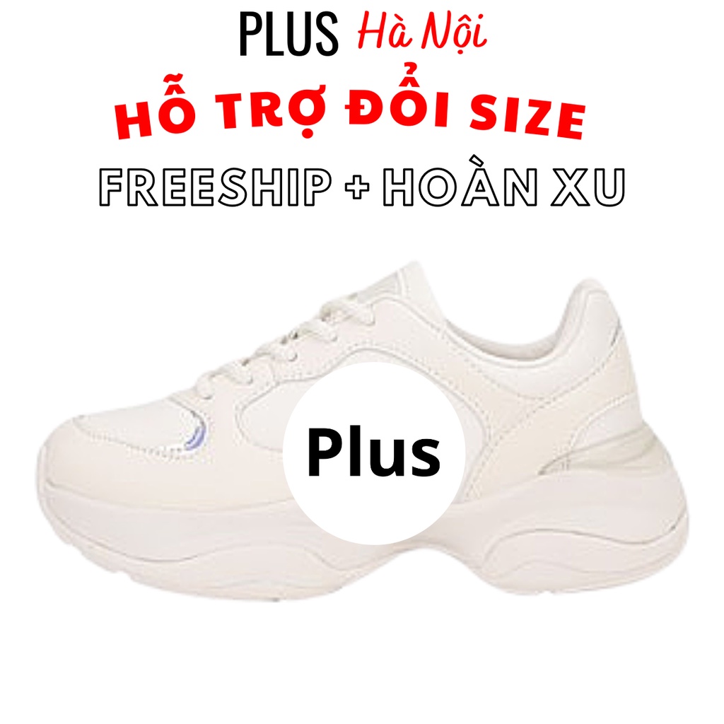 Giày thể thao sneaker 𝐌𝐋𝐁 trắng full - thân giày da đế cao su đúc - cổ thấp đế cao 6cm - màu trắng