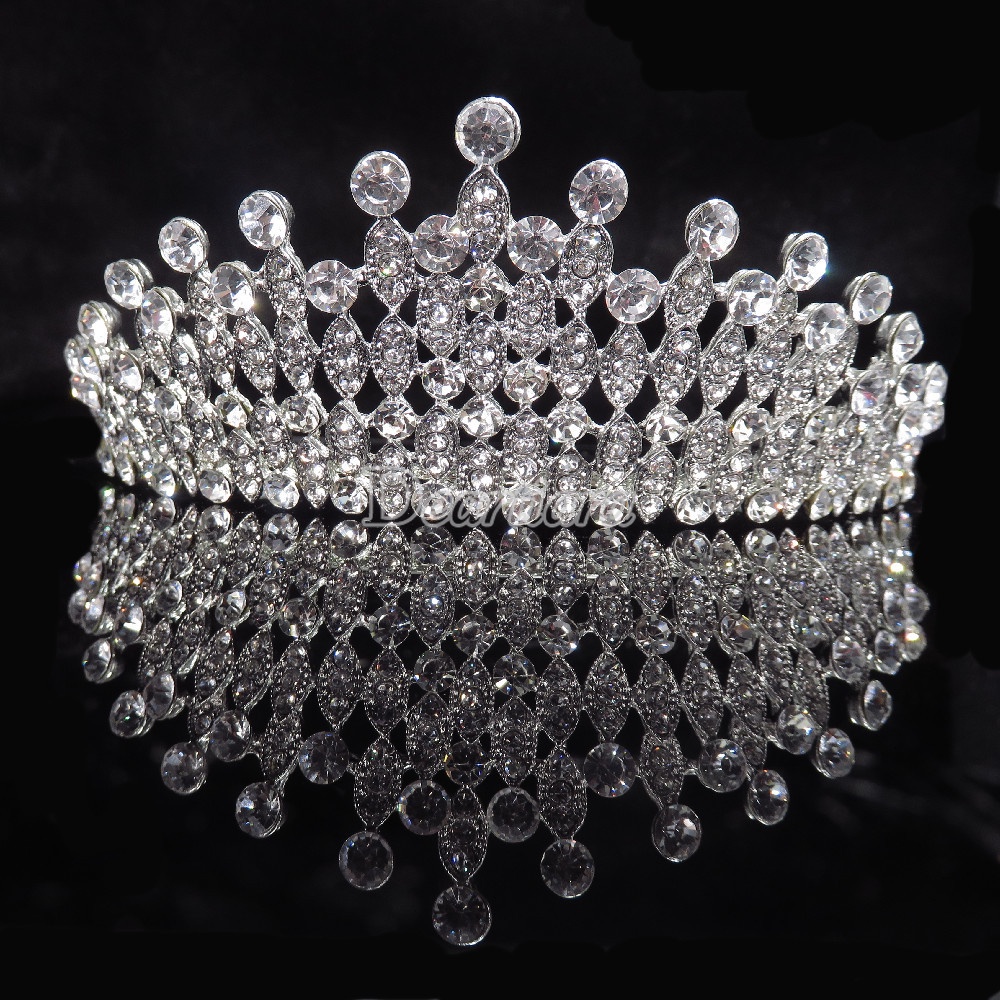 Vương Miện Hợp Kim Đính Đá Thời Trang Cho Cô Dâu