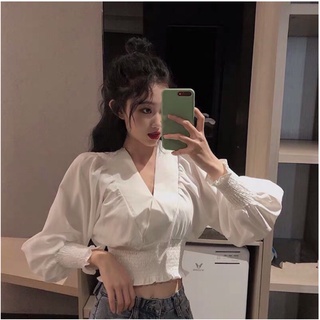 ÁO CỔ CHÉO BO EO