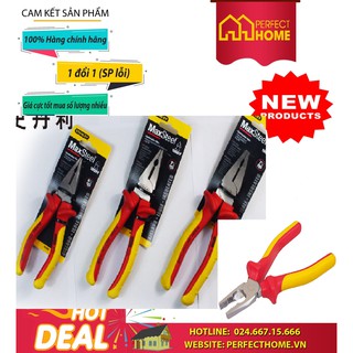 Kìm điện chuyên dụng stanley 84-000 6in/160mm; 84-001 7in/180mm; 84-002 8in/200mm, cao cấp cách điện 1000v