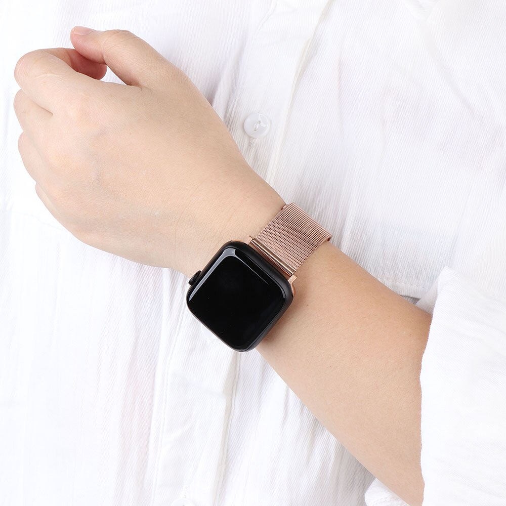 Dây đeo đồng hồ làm từ kim loại từ tính thay thế thích hợp cho Apple Watch 5 44mm 40mm iWatch 7 2 38m 42mm 4 3 SE 6