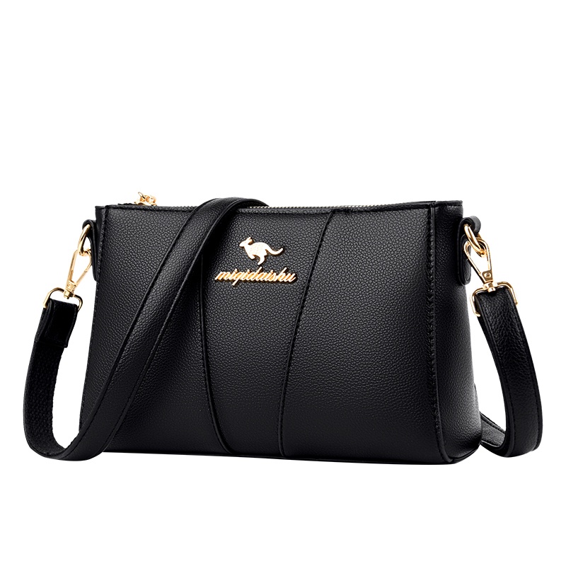 Túi Đeo Vai Hình Vuông Màu Đen Đơn Giản Có Thể Điều Chỉnh Cho Nữ